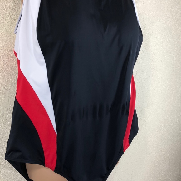 Swim 365 Bathing Suit Black White Red Size 32W - Picture 4 of 8